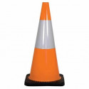 Cone Traffic 450mm Orange/ White Reflective Black Base