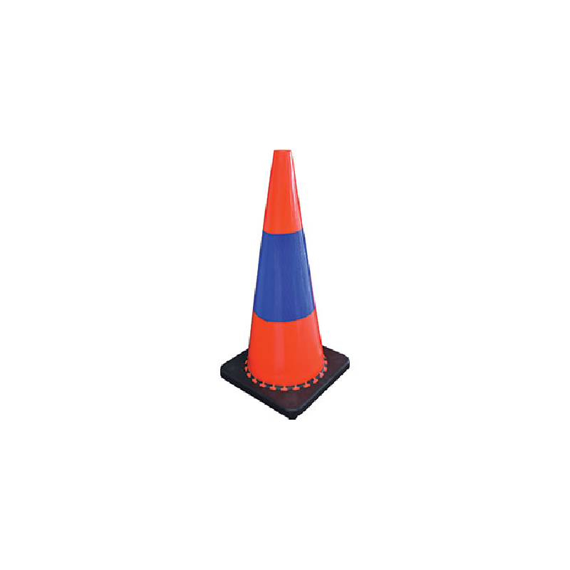 Cone Traffic 450mm Orange/ Blue Reflective Black Base RC450RB