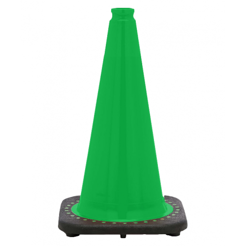 Cone Traffic 700mm Lime Green Black Base