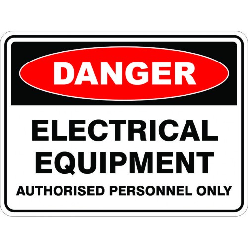 SignViz Powder Coated Metal Danger 45 x 30cm - Electrical Equipment