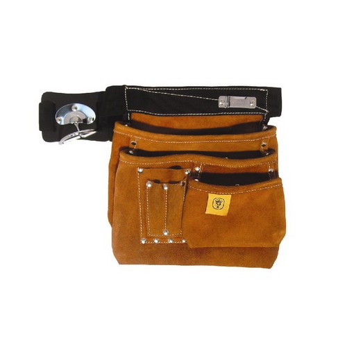 Spear & Jackson Workwear - Nail Bag - 6 Pocket - Premium Split Leather