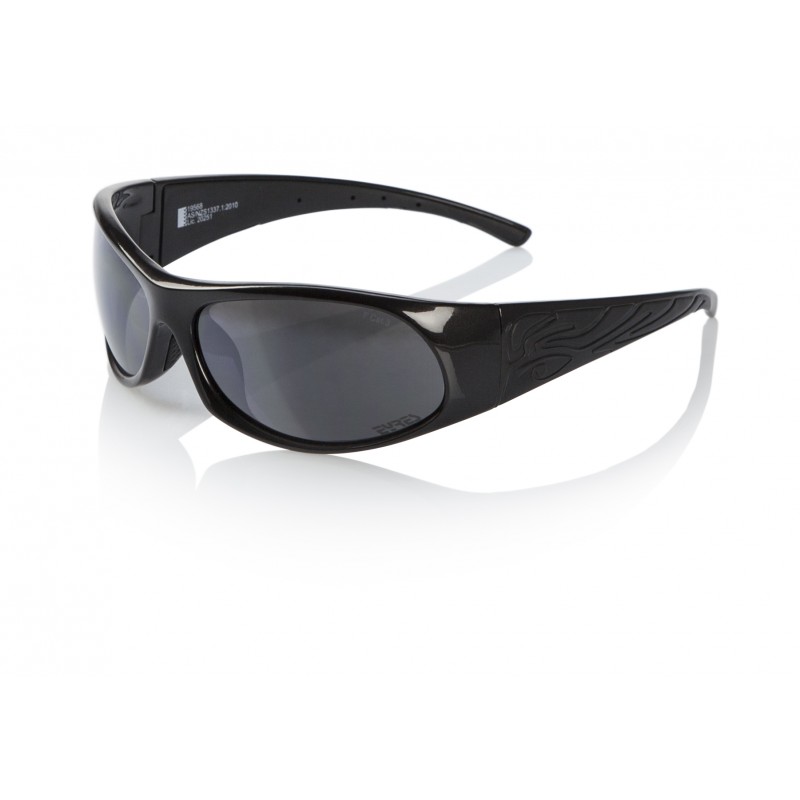 Eyres Jackaroo Aluminum Black Frame Grey Flash Silver Lens Safety Glasses