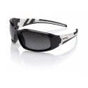 Eyres Benz Shiny Black With Shiny White Frame Grey Flash Silver Lens Safety Glasses