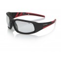 Eyres Benz Foam Matt Black With Red Frame Clear Anti-Fog Lens Safety Glasses