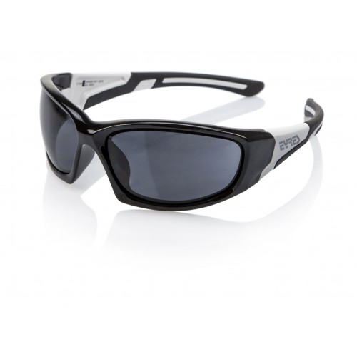 Eyres Bercy Matt Black With Shiny White Frame Grey Lens Safety Glasses