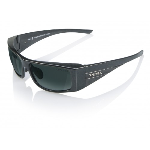 Eyres Indulge Shiny Metallic Grey Frame Polarised Grey Lens Safety Glasses