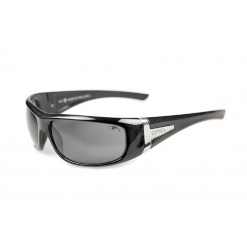 Eyres Space Shiny Black Frame Grey Flash Silver Lens Safety Glasses