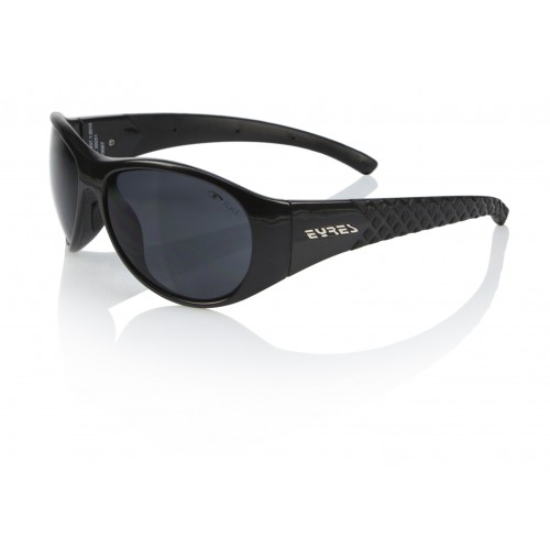 Eyres Stiletto Aluminum Black Frame Grey Lens Safety Glasses