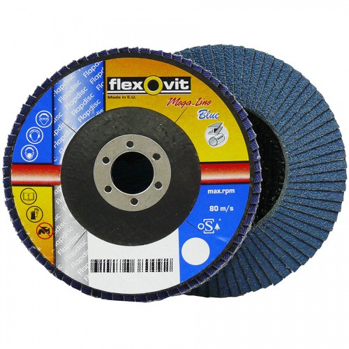 Flexovit Zirconia 80 Grit 125 x 22mm Flap Disc