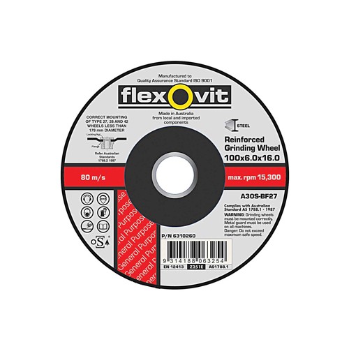 Flexovit 180 x 6.8 x 22 Iron Free Grinding Disc