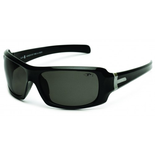 Eyres Hotrod Sapphire Black Frame Smoke Flash Silver Lens Safety Glasses