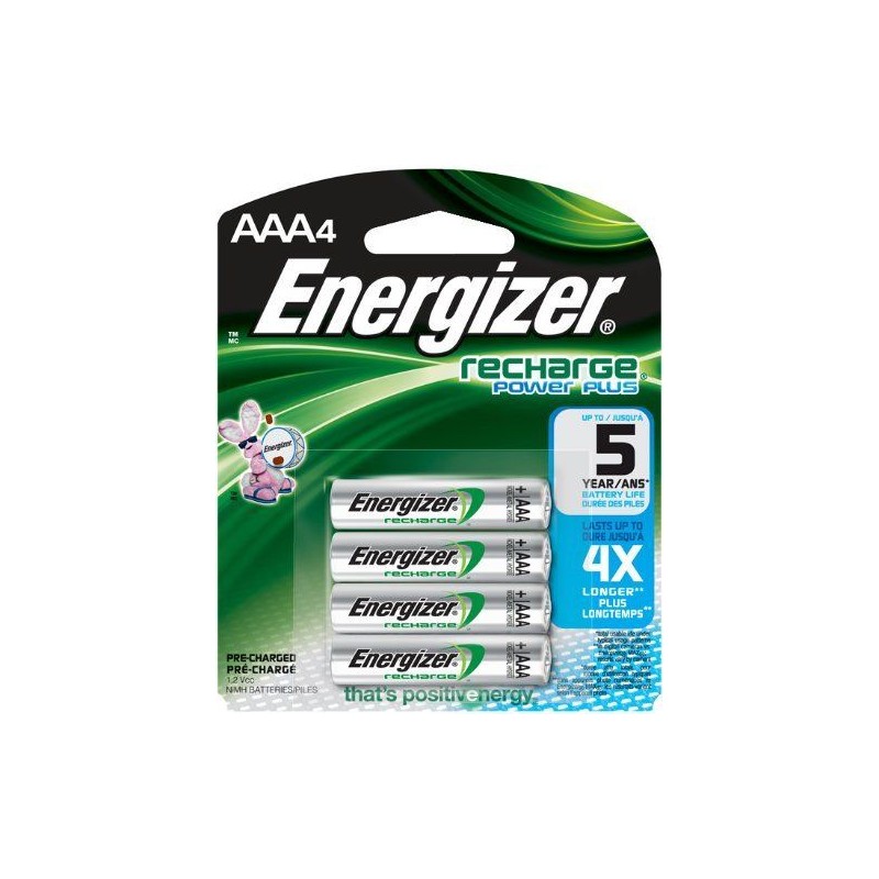 Energizer Rechargeable AAA Batteries 4 Pack