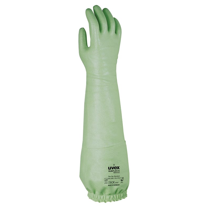 UVEX Rubiflex S 60SZF Special NBR Cotton Interlocked Liner With Elastic Cuffs 60 cm Glove