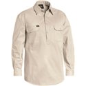 Bisley Closed Front Lightweight Cotton Drill Long Sleeve Shirt