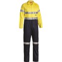 Bisley 3M Taped Two Tone Hi-Vis Lightweight Coverall