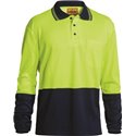 Bisley Two Tone Hi-Vis Long Sleeve Polo Shirt