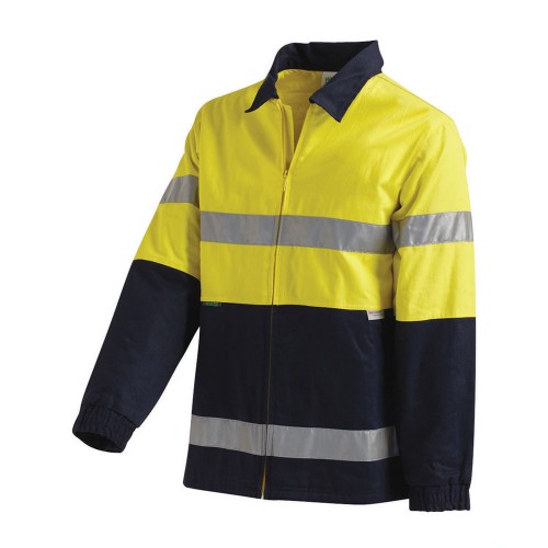 Workit Hi-Vis 2-Tone Cotton Drill Jacket With 3M Reflective Tape