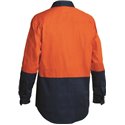 Bisley Two Tone Closed Front Long Sleeve Drill Shirt