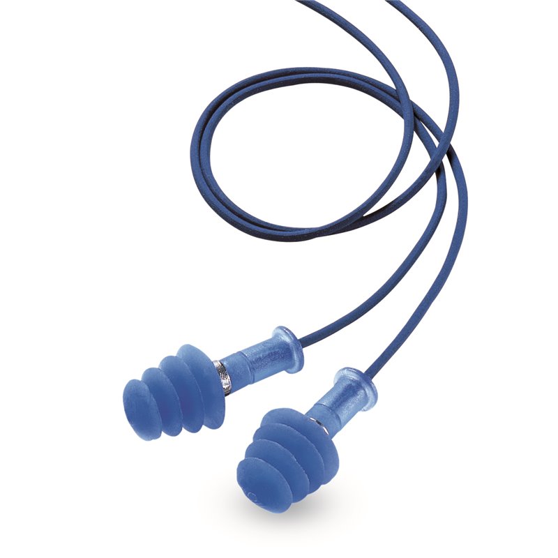 Howard Leight Fusion Regular FDT-30A Attached Metalized Cord HearPack Earplug - Box 50