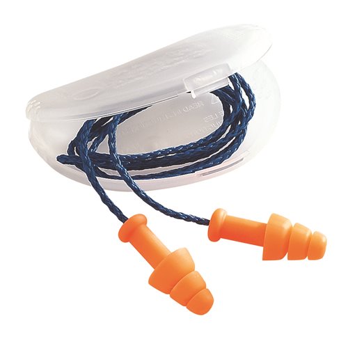 Howard Leight Smart Fit Process Industry SMF-30W-PA Attached Cotton Cord Earplug - Box 50