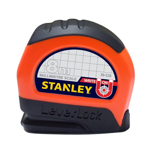 Stanley 8M Leverlock Tape Mesure Hi-Viz