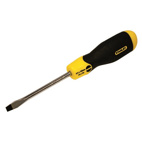 Stanley 6.5 X 100mm Cushion Grip Slotted Screwdriver