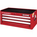 Sidchrome 3 Drawer Red Intermediate Chest