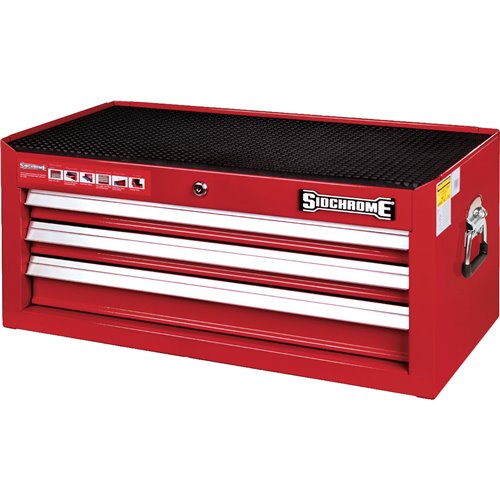 Sidchrome 3 Drawer Red Intermediate Chest