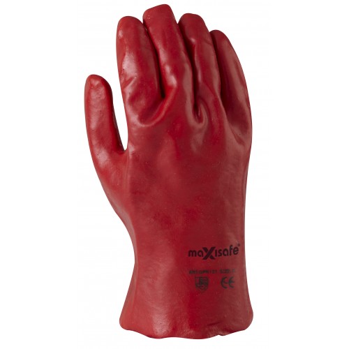 MaxiSafe Red PVC Glove 27cm