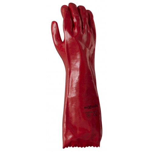 MaxiSafe Red PVC Gloves 45cm