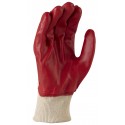 MaxiSafe Red PVC Knitted Wrist Glove