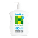 Hamilton Sunscreen Active Family SPF50+ 1L Lotion Bottle