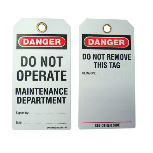 Do Not Operate Maintenance Department 5pk Tag