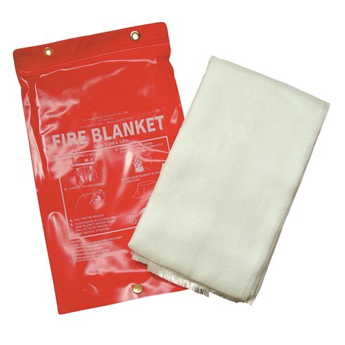 FastAid 1.2m x 1.2m Large Pull Open Case Fire Blanket
