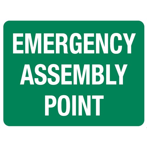 FastAid 600 x 450mm Emergency Assembly Point Sign