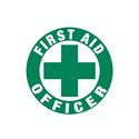 FastAid 50mm First Aid Officer 10pk Self Adhesive Decal