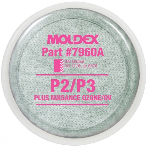 Moldex P2/P3 Filter Disks with Nuisance Organic Vapor for 7000 Series Half Mask & 9000 Series Full Face Respirators 1 Pair