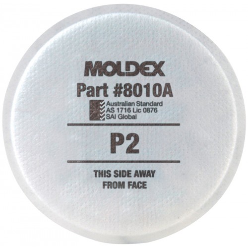 Moldex P2 PARTICULATE FILTER Fumes/Dust/Mists for 8000 Series Half Mask Respirator 5 Pairs